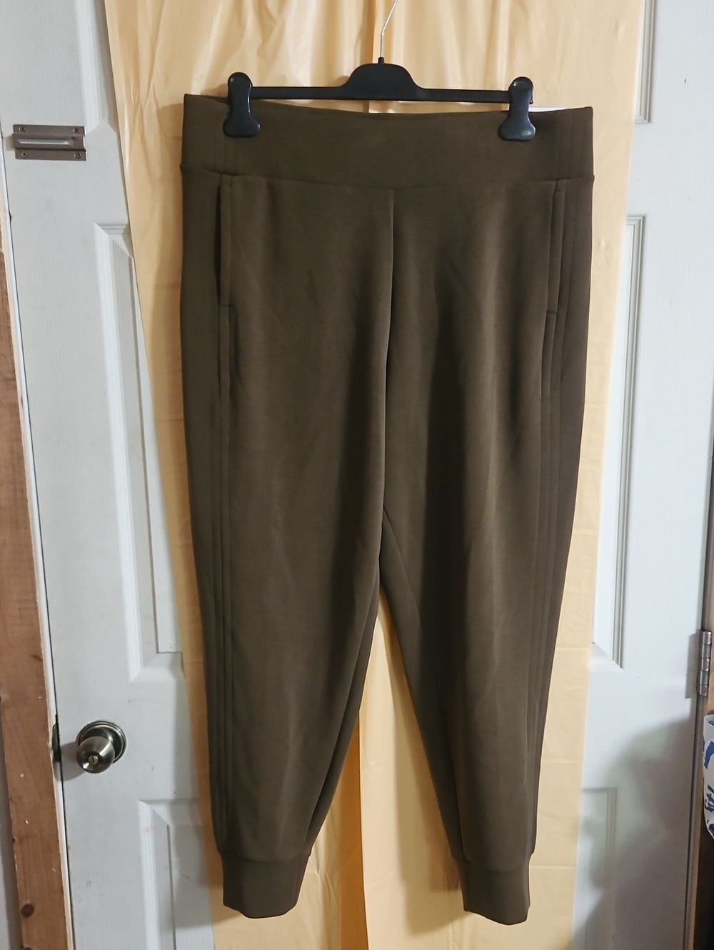 CALIA Sandwash SCUBA HIGH RISE Jogger: DARK KHAKI OLIVE: NEW WITH TAGS: SIZE XXL